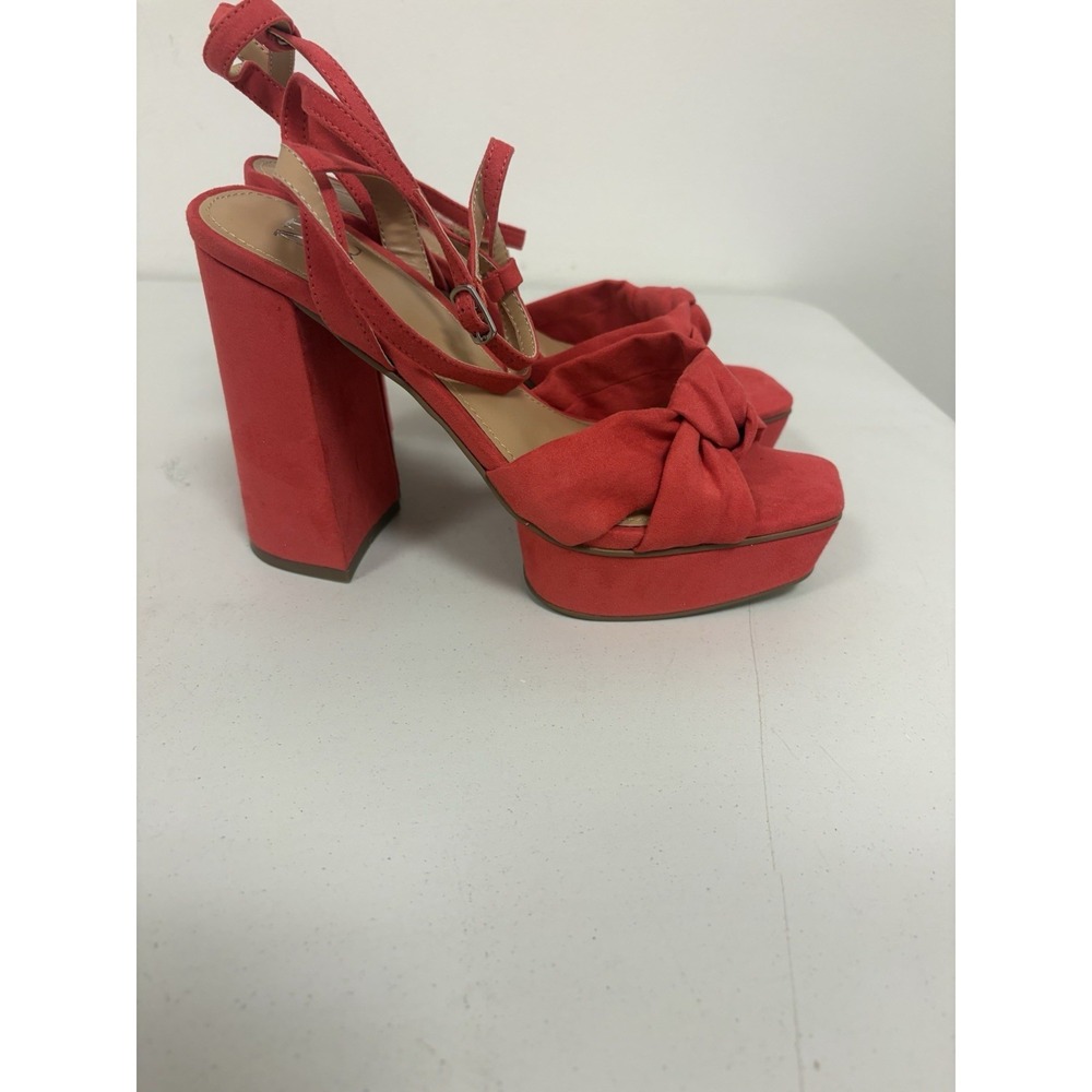 Y2K New York & Company Marceline Heel Platform Dress Hot Pink Women Sandals 7.5